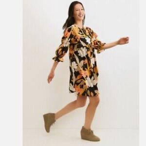 New with tags Who What Wear Retro Floral Print Babydoll Dress in size Small.